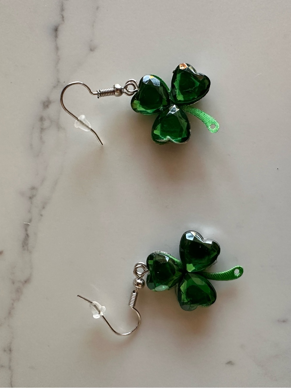 Green Clover Dangle Earrings - St Patrick’s Day
